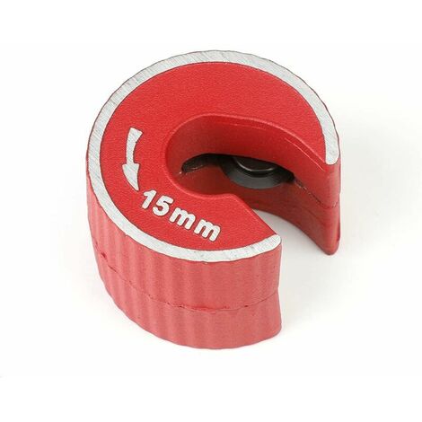 Cortador de tubos de cobre - 15 mm - Corte automático con 1 rueda de corte de repuesto para tubos de cobre - Operado manualmente, - 13Thirteen