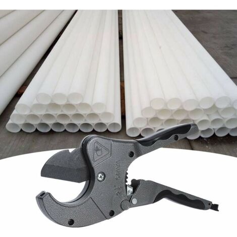 Cortador de tubos de PVC de alta resistencia con mango de bloqueo para tubos de PE y PPR de 20 a 63 mm.