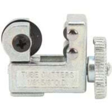Cortador de tubos Ulisem de 3 mm a 16 mm. Capacidad de corte mejorada. Color plateado. Para tubos de cobre, aluminio y PVC.