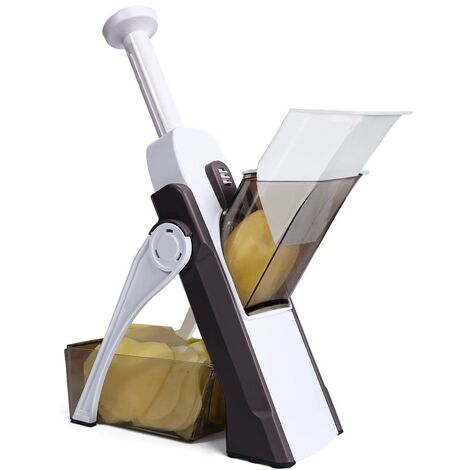 GNC HOME Cortador de Verdura Multifuncional 5 en 1 con Cuchillas de Acero Inoxidable: Mandolina de Cocina Manual y Versátil Offerta esclusiva