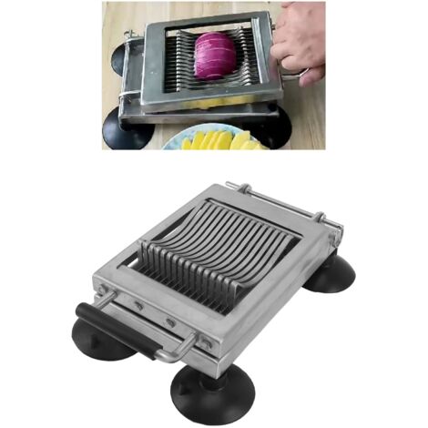 Cortador de verduras manual profesional, antideslizante, con 4 ventosas, 320 mm, para cortar fresas, tomates y kiwis.