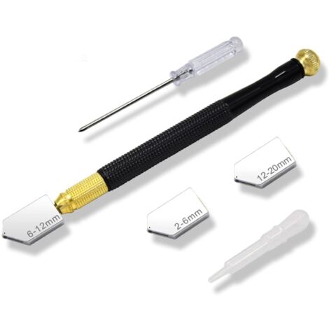 Cortador de vidrio profesional YMYNY, herramienta para cortar vidrio, estilo lápiz, corta vidrio de 2 a