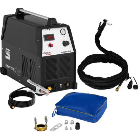 Cortador Plasma Hf Trifase 380 V 20-90 Amp Tecn. Igbt-Inverter Corte 1-25 Mm Alu - Plateado, Blanco, Negro