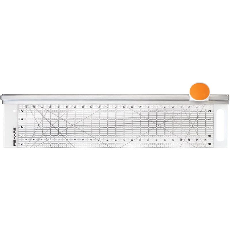 Fiskars - Cortador rotativo combinado (Ø45 mm) y regla (6'x24')
