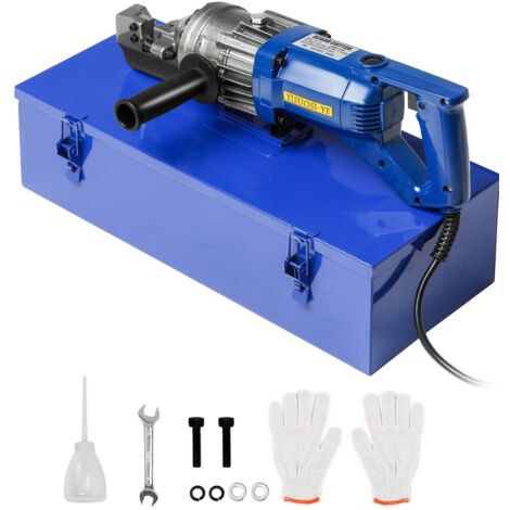 Cortadora de barras eléctrica, 900 W, 110 V, hidráulica portátil con cuchillas de mordaza, corta barras de 4 mm a 16 mm en 3 segundos (900 W RC-16)