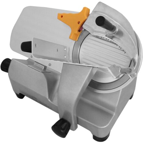 Cortadora de Carne Comercial de Acero Inoxidable con Hoja de Corte de 30 cm Cortafiambres Queso Pan Verduras 320W Picadora de Carne con Afilador de Cuchillas y Espesor Ajustable de Rebanada