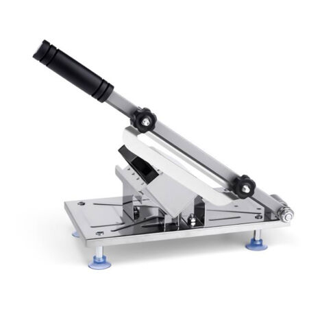 Cortadora de carne manual profesional de acero inoxidable para alimentos congelados – Cortadora de 1,45 kg para rollos de ternera/cordero y para cocinar en casa.