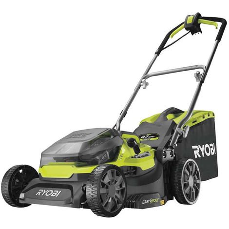  Cortadora de césped híbrida RYOBI 36V LithiumPlus corta 37cm - 2 baterías de 5.0 Ah - 1 cargador rápido RY18LMH37A-2 