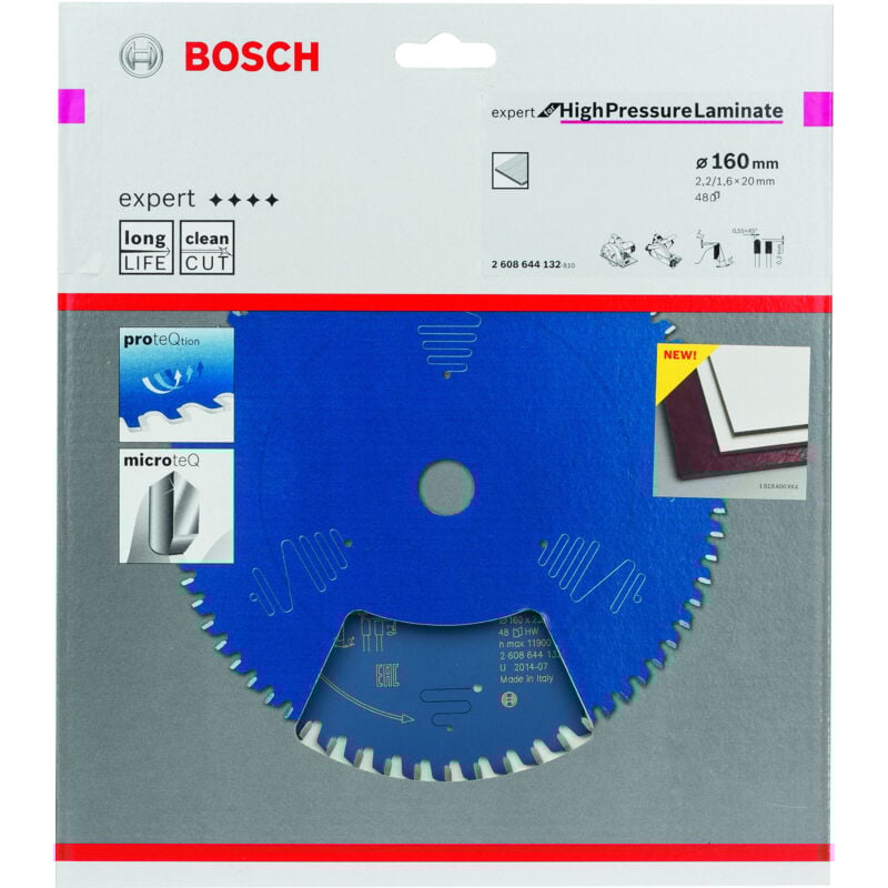 

BOSCH 2608644132 Hoja De Sierra Circular Expert Laminated H 160x20-48