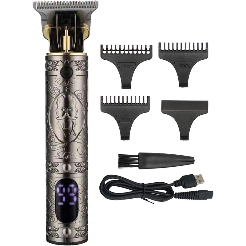 Cortadoras de pelo para hombres,Cortadora de pelo sin cable,kit de corte de pelo,recortadora de barba eléctrica USB,Gris,tipo 1 – Gris,tipo 1
