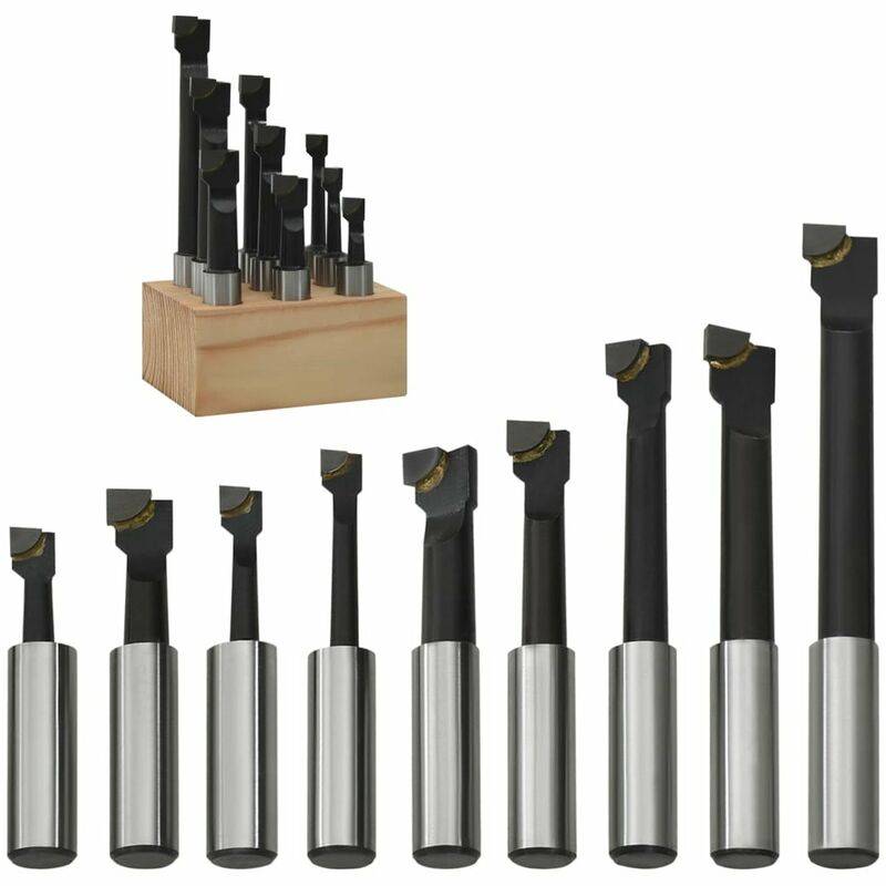 

Cortadoras de perforacion 9 piezas 12 mm con base de madera