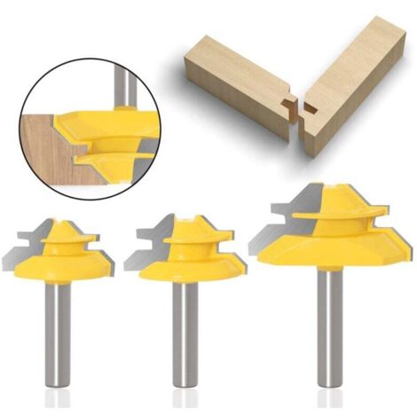 cortadores de ranuras de 45 grados (vástago de 8 mm) – cortadores de bloqueo de inglete