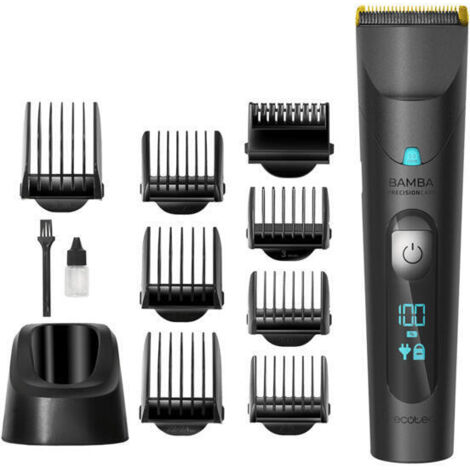 Cortapelos con batería WET&DRY y cuchillas con recubrimiento de titanio.