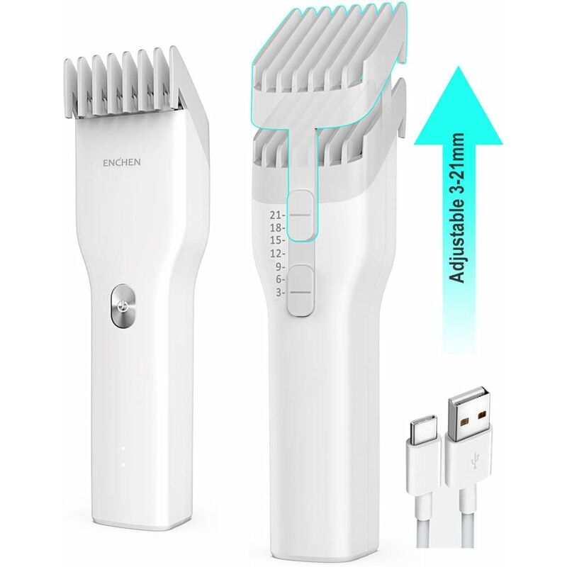 

Cortapelos Cortapelos profesional Un botón de empujar y tirar Longitud fija No es necesario cambiar el cabezal de corte Cable USB TYPE-C Cortapelos