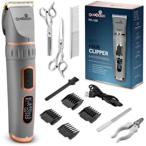 Cortapelos para animales Pethaus PH-100, gris
