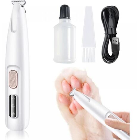 Cortapelos para perros, recortador de patas para perros, afeitadora para perros y gatos, silencioso, impermeable y recargable, con luz LED para gatos y otros animales.