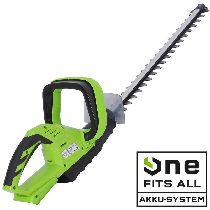 

Cortasetos de batería 20V-1400rpm-2,4kg-longitud de corte 51cm, espada 55cm, auto stop, duración 140 min. Modelo inalámbrico sin baterías ni