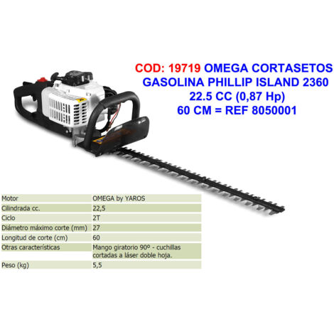 CORTASETOS OMEGA GASOLINA PHILLIP ISLAND 2360  22,5CC ESPADA 60CM