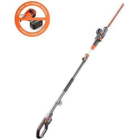 Cortasetos telescópico FUXTEC 20V sin cable ni batería, 25cm de corte. Ideal para setos y arbustos. Una batería para todos los 20V.