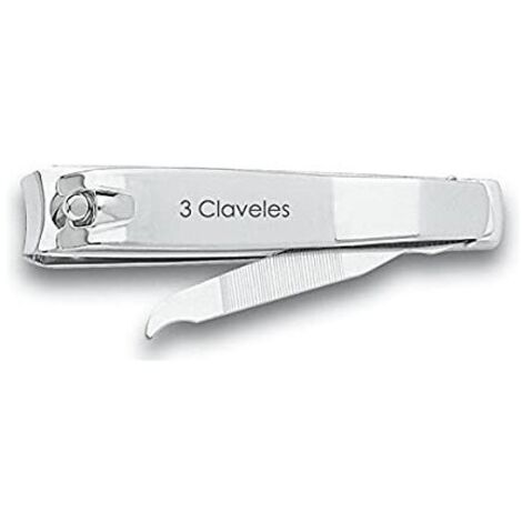 CORTAUÃ‘AS CON LIMA CROMADO 8 cm. CAJA 12 u. 3C - 3 CLAVELES
