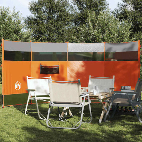 Cortaviento de camping impermeable naranja 366x152x152 cm
