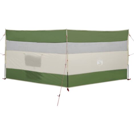 Cortaviento de camping impermeable verde 340x130 cm vidaXL