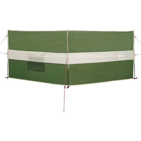 Cortaviento de camping impermeable verde 344x120 cm vidaXL