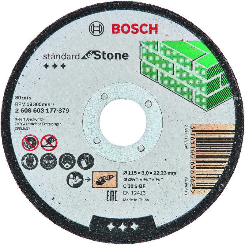 

BOSCH 2608603177 Corte recto StandardStone:115x2.5, 4-1/2