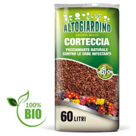 Corteccia di pino nazionale vagliato pacciamatura naturale sacco da 60 litri