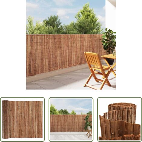 Corteccia rustica -  Recinzione in corteccia Marrone 400 x 125cm Corteccia