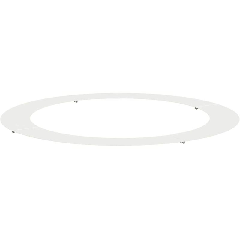 Flat Tree Ring White Ø90 / 120 Cm Steel Vidaxl