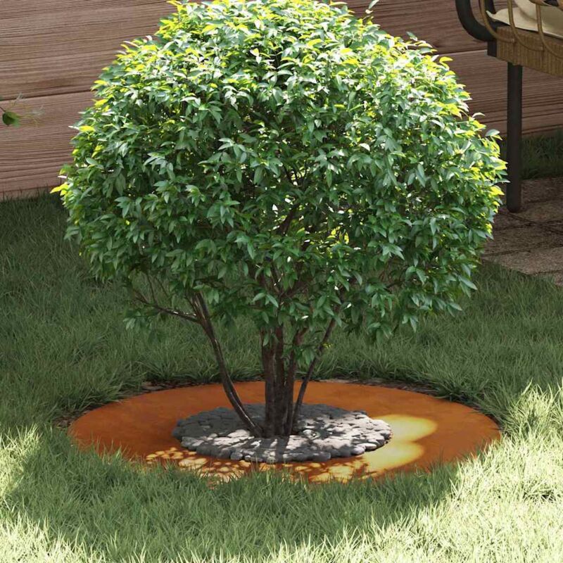 Flat Tree Ring Brown Ø30 / 60 Cm Weathering Steel Vidaxl