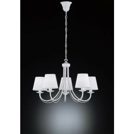 Trio lighting italia lampadario cortez 3xe14 28w diametro 47cm in metallo colore bianco 110600331