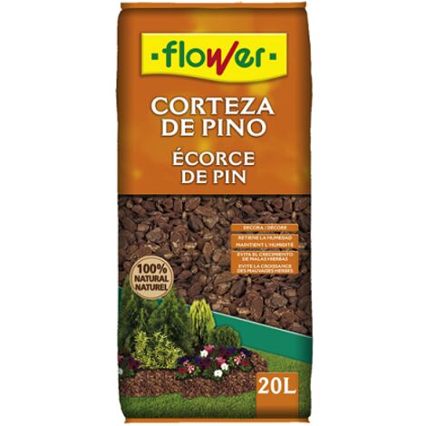 Corteza de pino 15-30 mm – Material orgánico para conservación de humedad – Mejora del suelo y protección de raíces – Flower