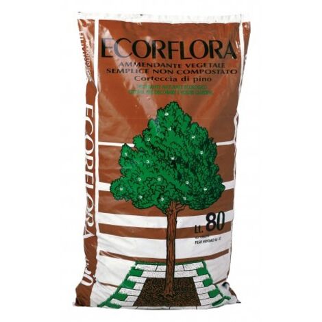 Corteza de Pino Marítimo Francés Ecoflora en Bolsa 80 Lt