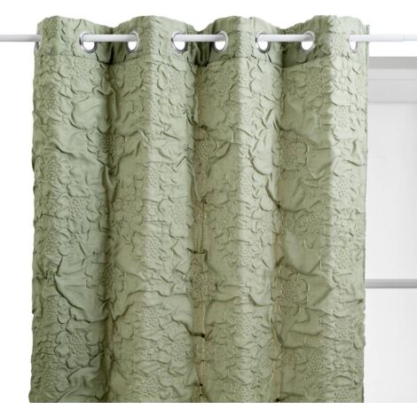 Cortina acolchada Iris 135x260cm verde - Atmosphera créateur d'intérieur