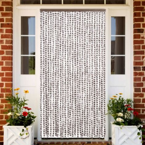 Cortina antimoscas chenilla beige y  118x220 cm