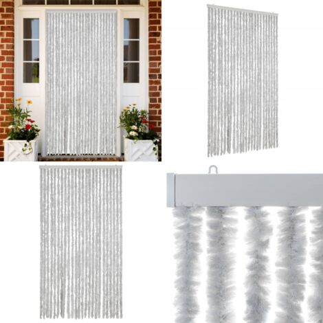 Cortina antimoscas chenilla gris 100x230 cm - Chenilla - Mosquitos