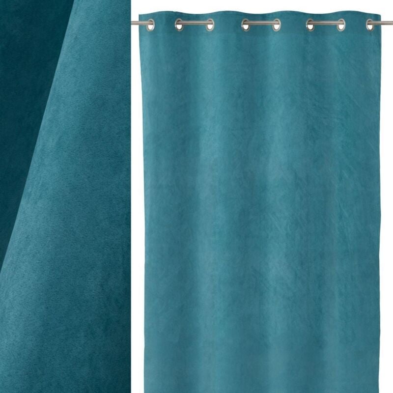 

Lolahome - Cortina azul moderna de microfibra de 140x260 cm