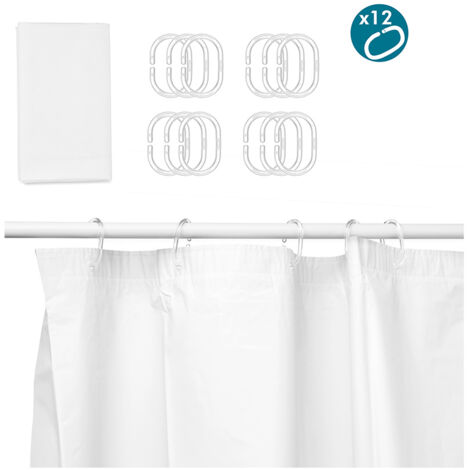 CORTINA BAÑO 180X180 CM BLANCO