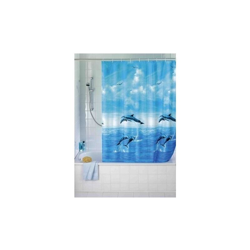 

Cortina Baño 180X200Cm Pvc Delfines 2 Pz - Wenko