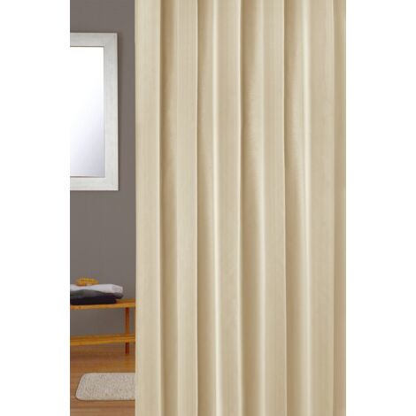 CORTINA BAÑO POLIESTER BEIGE - 180X200 CM