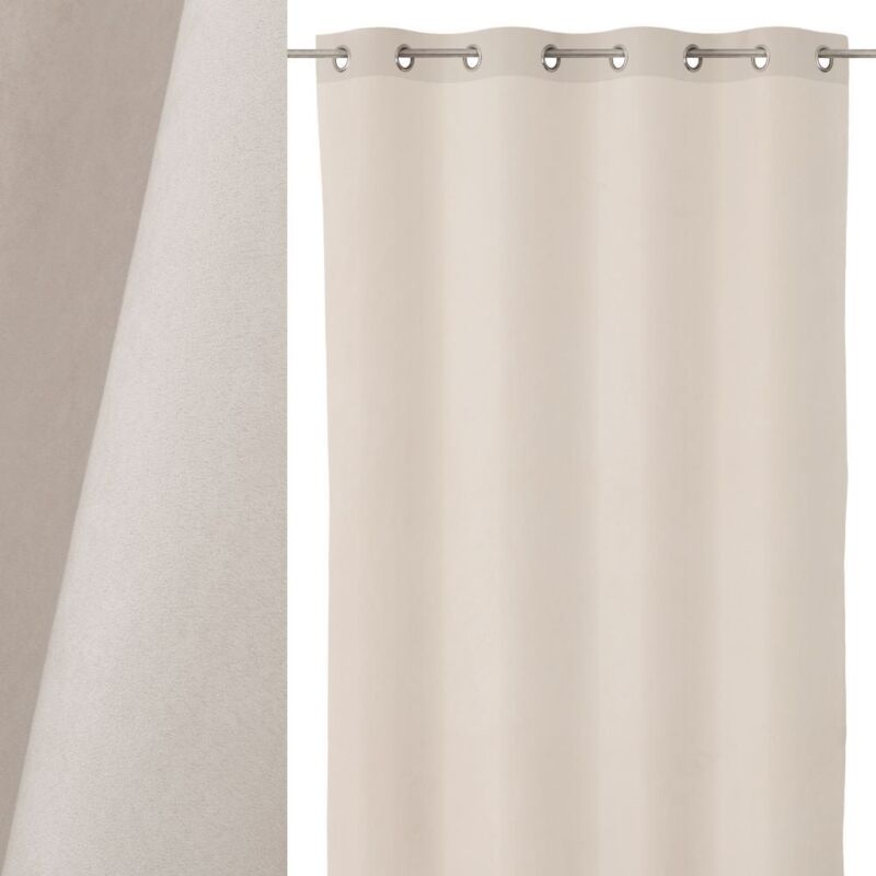 

Lolahome - Cortina beige moderna de microfibra de 140x260 cm