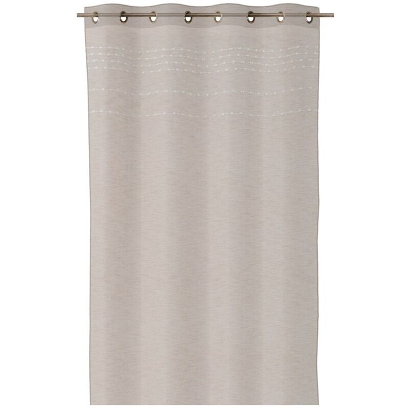 

Lolahome - Cortina beige rústica de poliéster de 260x140 cm