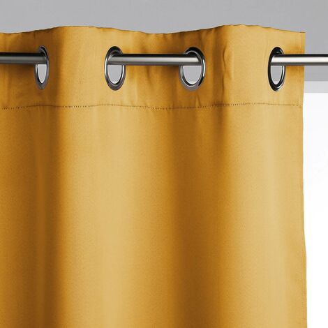 Cortina blackout - amarillo ocre - 140x260 cm - Atmosphera créateur d'intérieur