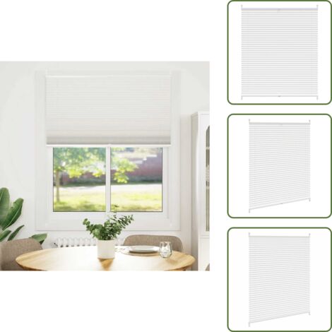 Cortina blanca - Plisse Persiana Blanco Cortina Plisada 110X125cm - Plisado moderno