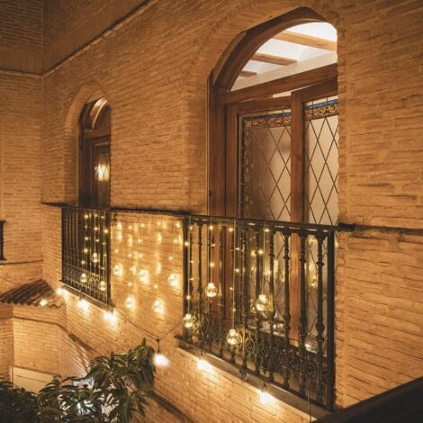 LEDKIA Cortina Bolas Colgantes LED 3.6W 2.5m 3000K Blanco Cálido