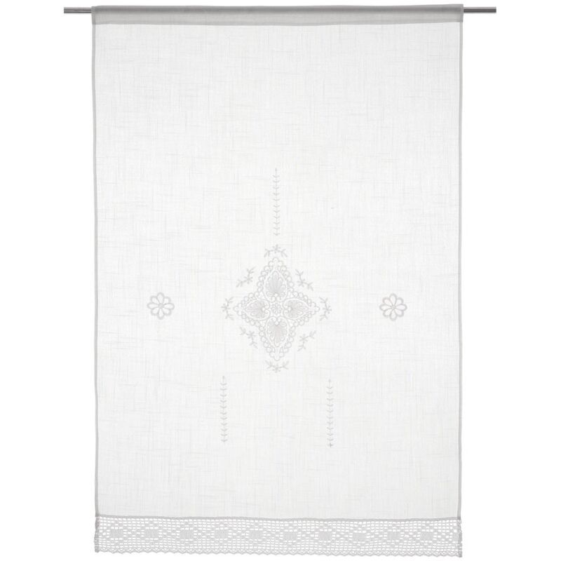 

Lolahome - Cortina bordada blanca de poliéster de 100x150 cm