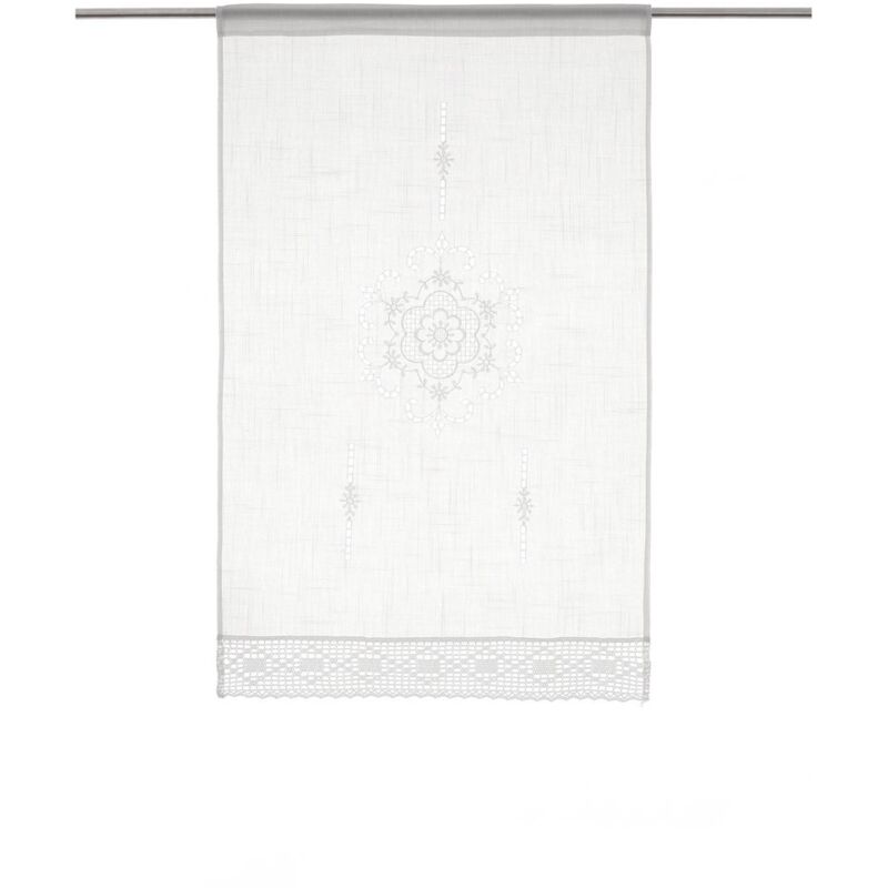 

Lolahome - Cortina bordada blanca de poliéster de 70x110 cm