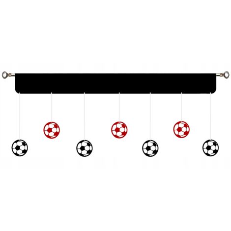 Cortina con diseño de jugador de fútbol, letreros y balones de fútbol para niños (200 unidades)